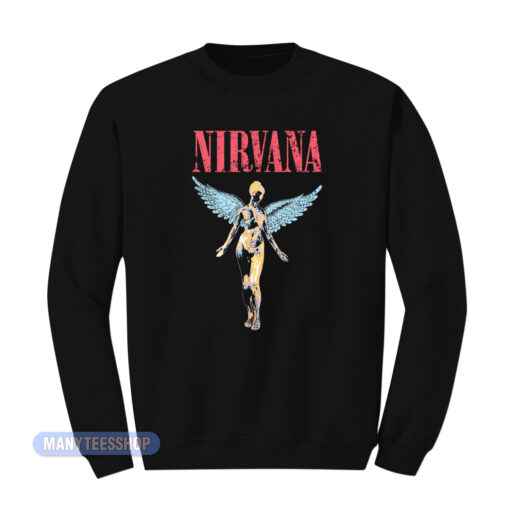 Nirvana In Utero Angel Blue Wings Sweatshirt