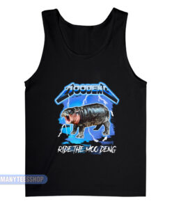 Moodeng Metallica Ride The Moo Deng Tank Top