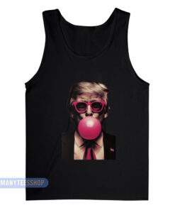 Pink Sun Glasses Trump Bubble Gum Tank Top