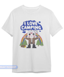 Jason Voorhees I Love Camping Rainbow T-Shirt