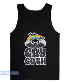Gay Goth LGBT Pride Vampire Bat Tank Top