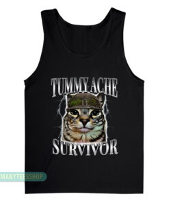 Tummy Ache Survivor Cat Tank Top