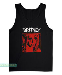 Britney Black Metal Tank Top